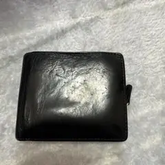 黒レザー 二つ折り財布 値引き交渉歓迎！