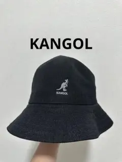 美品 KANGOL バケットハット ブラック L