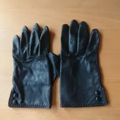 BALENCIAGA レザー手袋 黒 Balenciaga Black Leather Logo Printed Gloves, NWT | eBay