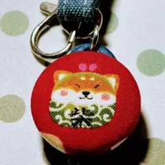 デニムリールストラ 33★ハンドメイド　がま口♡柴わんこ