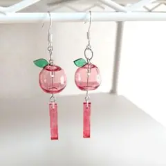 りんご風鈴ピアス