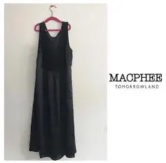 MACPHEE ノースリーブワンピース/ブラック