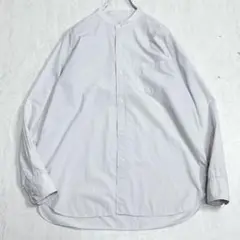 『HERILL ヘリル』オーバーサイズ バンドカラーシャツ スピンコットン