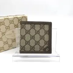 希少 極美品 オールドグッチ財布 グッチ折り財布 グッチPVCレザー