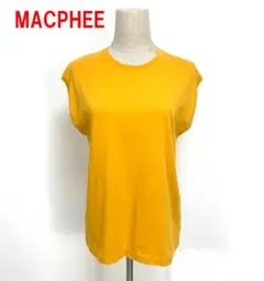 A6732 マカフィー フレンチスリーブ Tシャツ 綿 オレンジ 黄色 S