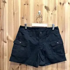 【DAVA VITA】ショートパンツ　ポケット付き　ブラック　黒色