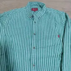 supreme stripe shirt green L stussy