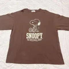美品 ☆ SNOOPY スヌーピー Tシャツ 半袖 茶色 ブラウン Mサイズ