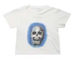 ERL23ss SKULL PRINT CROPPED T−SHIRT