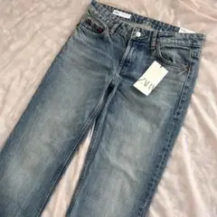 ZARAストレートデニム サイズ36 ライトブルー