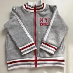 【新品】裏起毛 トレーナー 前開き ジップ ファスナー付き nyc