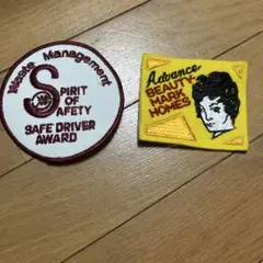 ワッペン2点セット 安全運転賞 美容マーク