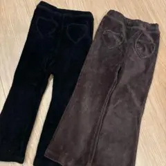 プティマイン　カットコールフレアパンツ　100cm