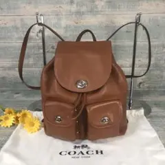 美品 COACH リュック フルレザー ターンロック