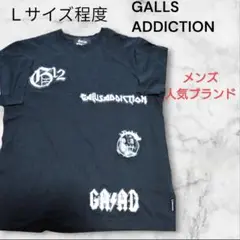 GALLS ADDICTIONブラック黒半袖シャツＬサイズ