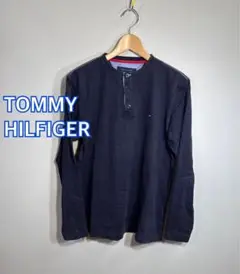 ◼️TOMMY HILFIGER◼️ヘンリーネック無地ロングスリーブ:S