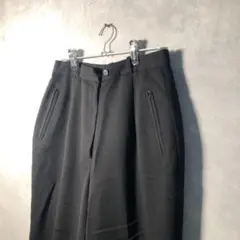 【ヴィンテージ】ワンタックスラックス 昭和レトロ 黒古着BM13