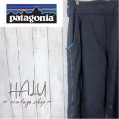 Patagonia ナイロンジャージ メッシュパンツ サイドジップ 黒