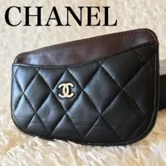 CHANEL シャネル マルチケース マトラッセ ポーチ バニティ ブラック