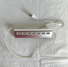 アルミニウム　合金　7ポート　USB ハブ　シールドケーブル　56cm