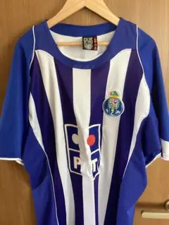 FC Porto 半袖シャツ 青と白のストライプ
