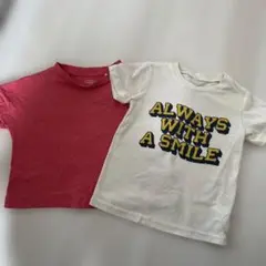 赤と白のTシャツセット 100cm 110cm 西松屋