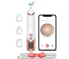 【毛穴ケア 3階段吸引 3種類吸引ヘッド】 毛穴吸引器 美顔器 カメラ付き