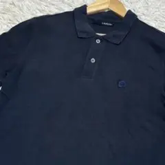 現行 LARDINI ネイビー コットン ポロシャツ S相当