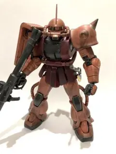 MG シャア専用ザク Ver.2.0 部分塗装ウェザリング仕上げ