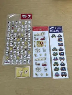 【レトロ・未使用】PEANUTS / スヌーピーシール4set