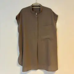 HÉLIOTOPÉ ノースリーブブラウス ブラウン