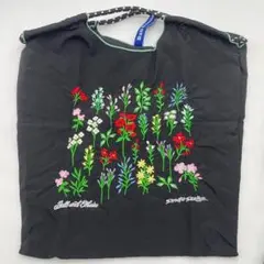 ★新品未使用★エコバッグ　買い物袋　花　Mサイズ　ボールアンドチェーン　お花