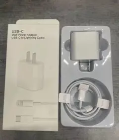 USB-C 20W充電器とLightningケーブルセット