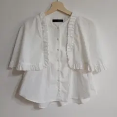 nunuforme フリルブラウス フリルシャツ130cm 135cm　ホワイト