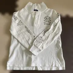 POLO RALPH LAUREN クマ柄ホワイトポロシャツ 4/4T used