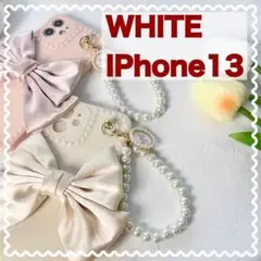♠【大人気】iPhoneケース リボン iPhone13 ホワイト