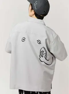 ゲゲゲの鬼太郎 ぬりかべ ポリトロビッグシルエット半袖シャツ XL 水木しげる