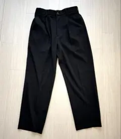 ユニクロ タックワイドパンツ メンズ Sサイズ UNIQLO ブラック 裾上げ済