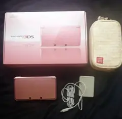 ニンテンドー3DS 本体 ミスティピンク 充電器・ケース　箱 メモリーカード