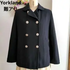 値下げ【難あり】ヨークランドYorkland ピーコート 黒