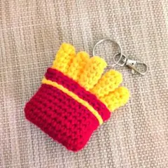 フライドポテト あみぐるみ キーリング ハンドメイド