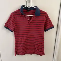 POLO RALPH LAUREN 赤ストライプ ポロシャツ M 150