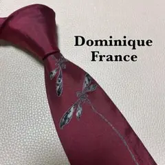ドミニクフランス　ネクタイ　ストライプ ドット　チェック　レッド　赤色