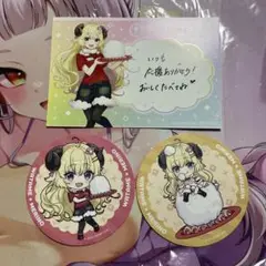 ホロライブ 角巻わため×めり乃コラボグッズ どんぶり＆お箸セット＆ポストカード ホロライブ「角巻わため」×ラムしゃぶ食べ放題「めり乃」コラボ