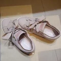 本日まで☆美品☆ダイアナリボン付きピンクスニーカー