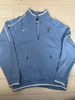NIKE 水色　ハーフジップ　スウェット　XL