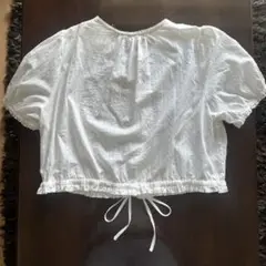H&M ホワイト 半袖トップス 165/96A Mサイズ（US）