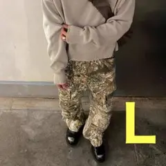 【L】男女兼用 リアルツリー 迷彩柄 ワークカーゴパンツ ストリート y2k