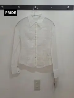 新品未使用 PRIDE ホワイト 長袖シャツ 定価￥27300 [FF]