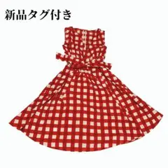 ❤️新品タグ付き❤️エフデ　フランドル系　M 赤チェック　夏　ワンピース